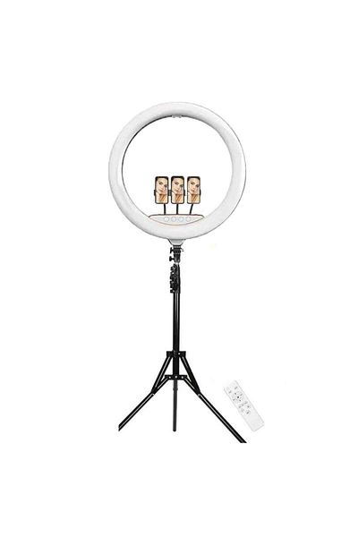 SIKS Circular Lamp, Ring Light Led, Make-up, 55 Cm, 22 Inch, 3 X Phone Holder, Remote Control