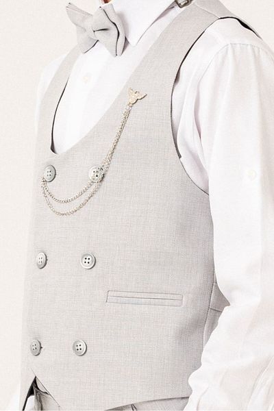 carino's kids Boy's Suit with Linen Vest