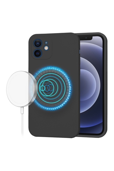 Techsuit Husă pentru iPhone 12 - SoftFlex MagSafe - Negru