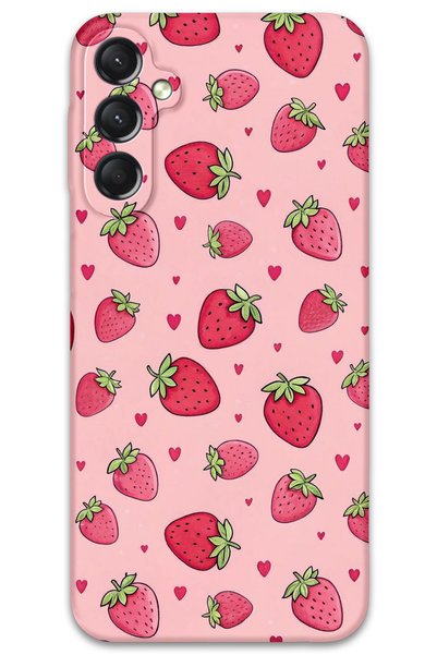 Gramaphone Galaxy A15 Compatible Strawberry Pattern Phone Case + Screen Prote...