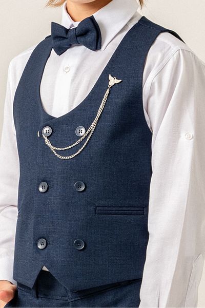 carino's kids Boy's Suit with Linen Vest