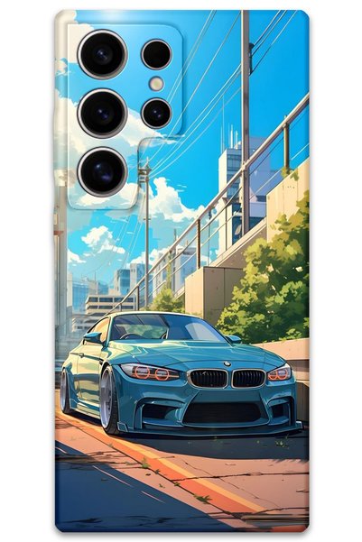 Gramaphone Galaxy S24 Ultra Compatible Car Pattern Phone Case + Screen Protec...
