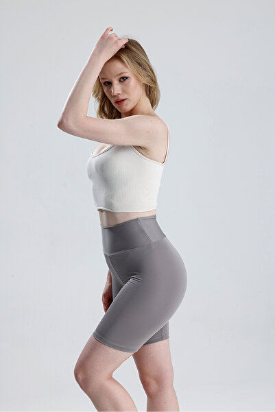 let s shine Women's High Waist Gathering Diver Shorts Leggings