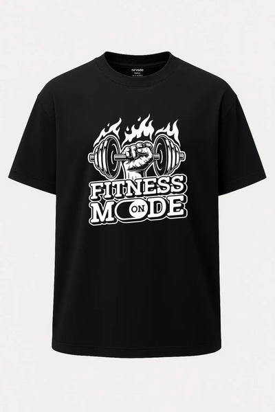 Ron8 تي شيرت مطبوع للجنسين من Oversize Fitness Mod on Gym