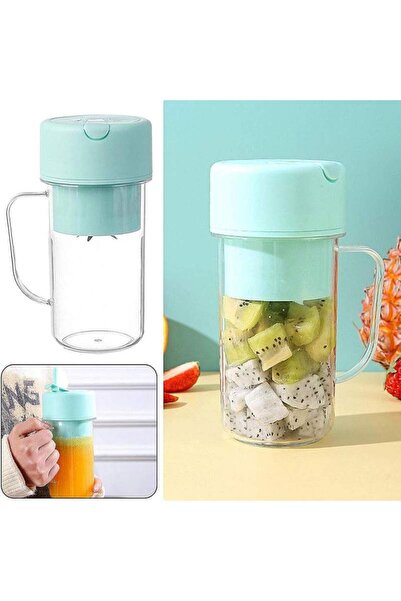SIKS Portable Blender Cup Type With USB Charging, 6 Blades, 420 ml Capacity, With Silicone Straw