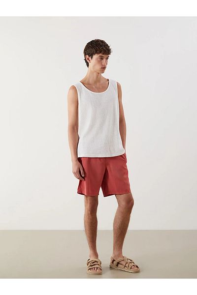 LC Waikiki Lcwaikiki Classic Red Knee Length Basic Men's Swim Shorts