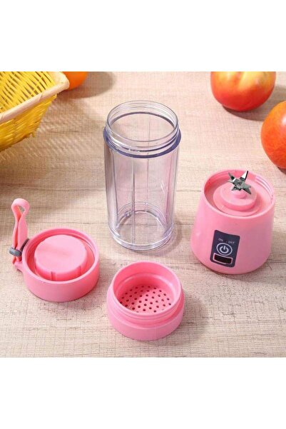 SIKS ® blender electric cu USB și 6 lame, portabil, roz