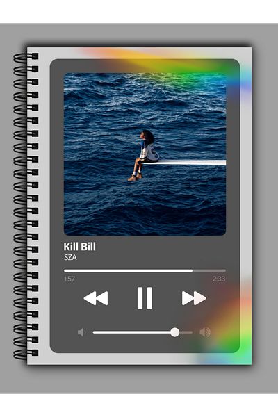 MG Office A5 Notebook - Kill Bill - SZA - Rainbow Reflective Cover - 80 Vellum Pages