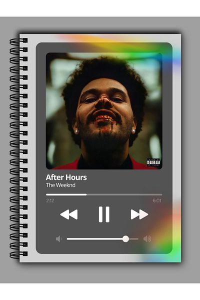 MG Office A5 Notebook - After Hours - The Weeknd - Rainbow Reflective Cover - 80 Vellum Pages