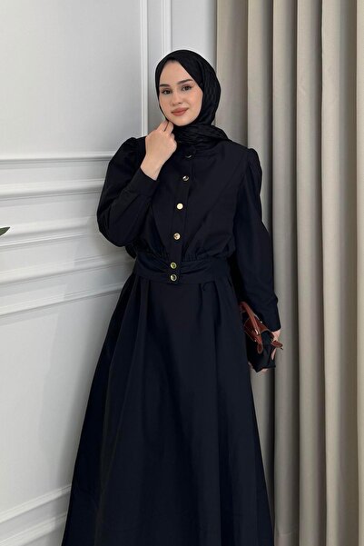 Beige Store Önden Çıtçıtlı Ceket Elbise Takım Siyah