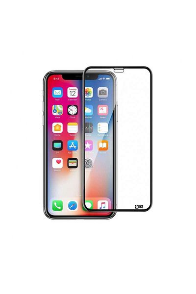 SIKS Folie de sticlă pentru iPhone X, aplicare ușoară, anti-amprentă, duritate 9H, transparentă