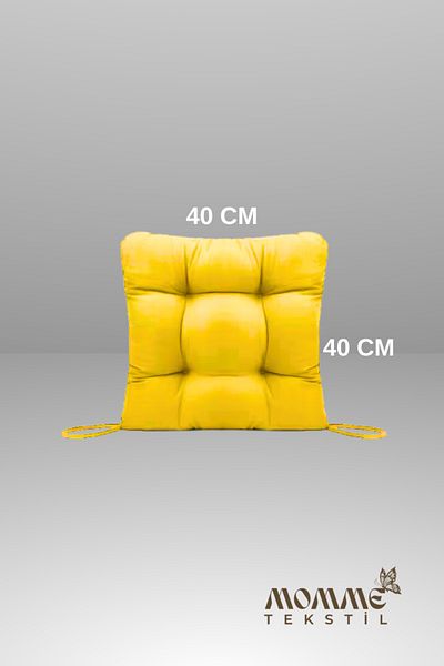 MoMMe Chair Cushion 40X40 cm Yellow Color 4 Pieces