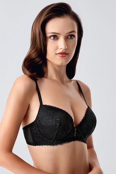 C&City Push up Lace Detailed Bra C18365 Black