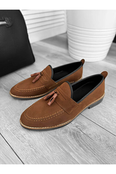 dehaine Men's casual loafers, vegan leather, 12314, brown