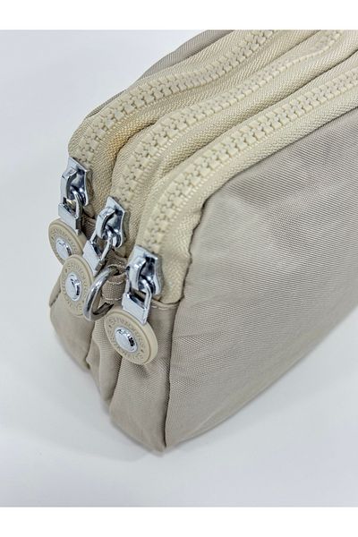 OLDSO Sanmorris Women's Crinkle Fabric Hand and Cross Strap 3 Compartment Zipper Wallet 3067