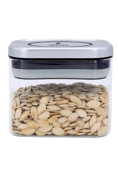 Aryıldız 3-Piece Glass Vacuum Spice Rack Storage and Jar Set 510 ml