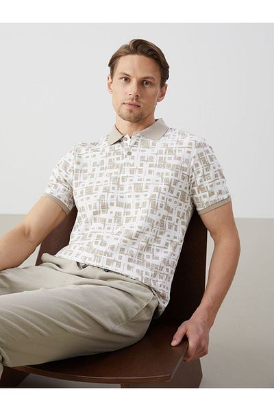 LC Waikiki Ανδρικό μπλουζάκι με γιακά πόλο Slim Fit 100% βαμβακερό ύφασμα πικέ