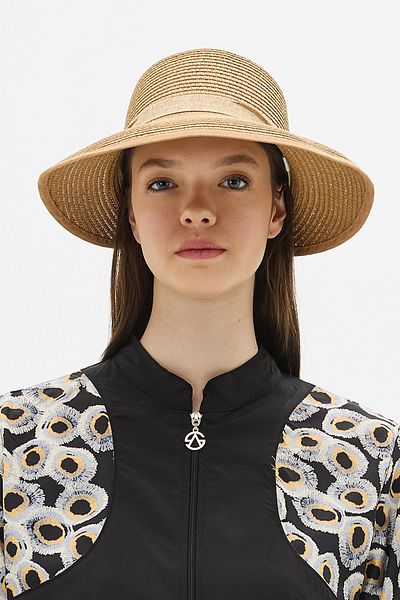 C&City Straw Beach Hat with Brim Y25730-27 Mink