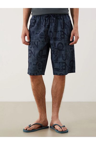 LC Waikiki Xside Navy Blue Knee Length Boy Patterned Men's Swim Shorts