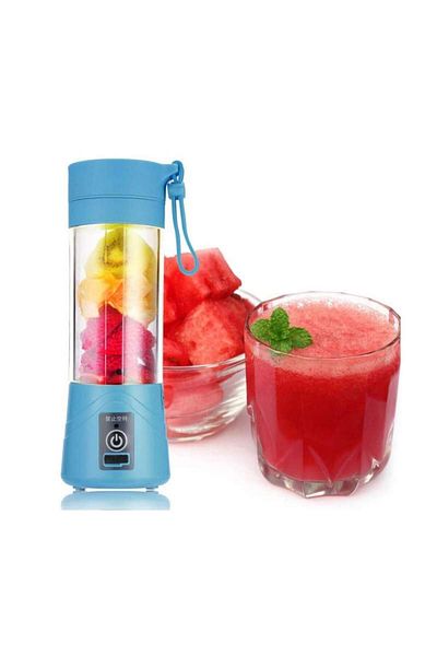 SIKS ® electric blender with USB and 6 blades, portable, blue