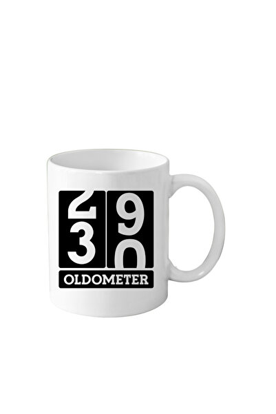 OEM Cana din ceramica haioasa Aniversare 30 ani, alba, 330 ml, model Oldometru