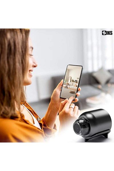 SIKS Mini WiFi Spy Camera Full HD 1080p SIKS, Wide Angle, AI Human Motion Detection
