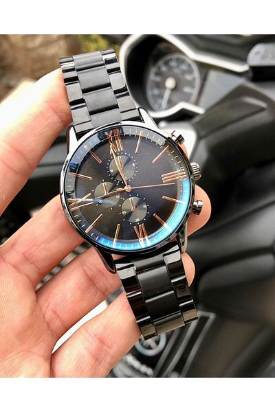 LOOQ Men's Model Steel Black Classic Analog Wrist Watch