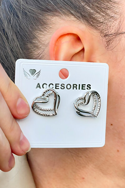 TAKIPORT Stylish Design Double Heart Women's Earrings