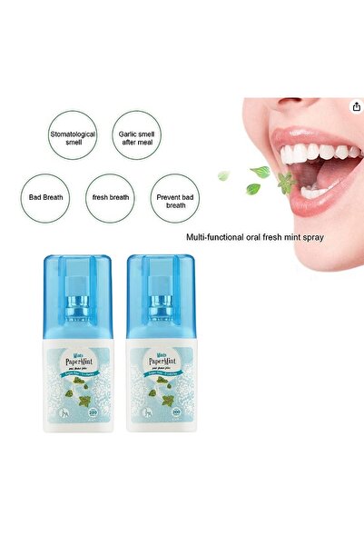 PaperMints بيبرمينت قطعتين من بخاخ معطر للفم بنكهة النعناع 200X2 بخة