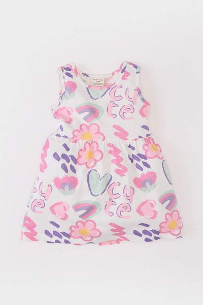 DeFacto New Season Baby Girl Patterned Sleeveless Dress