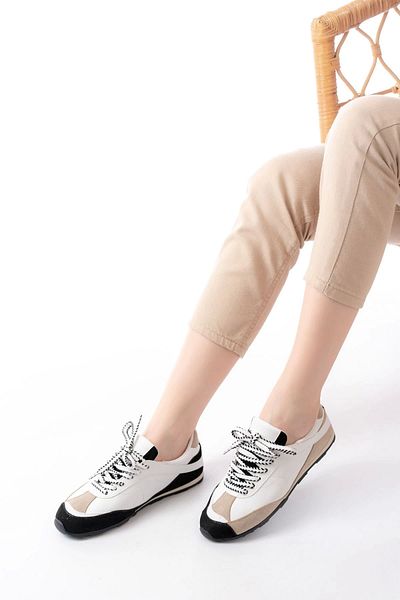 TB Terzi Bey Rs-02 White Garni Thin Sole Casual Sneakers