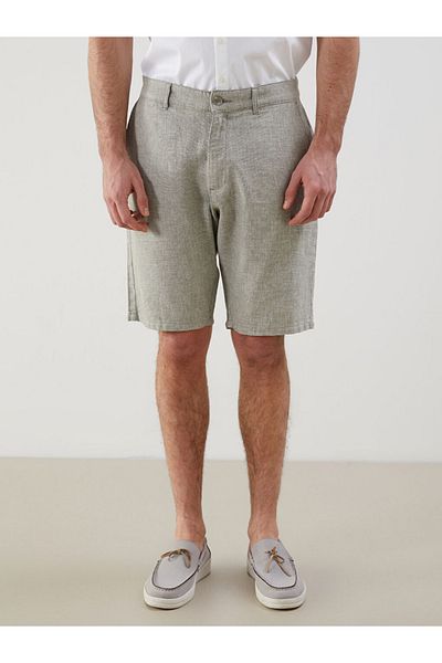 LC Waikiki Regular Fit Linen Blend Fabric Stylish and Comfortable Men's Shorts
