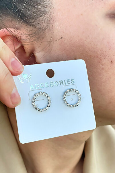 TAKIPORT Stylish Design Stone Hoop Earrings