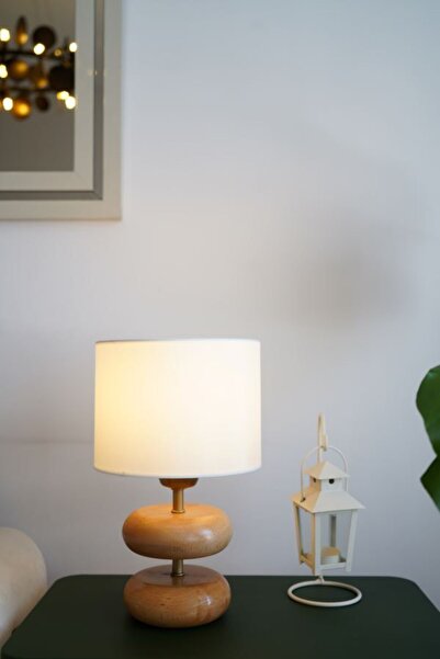 retro home design Doğal Ahşap Model Silindir Beyaz Kumaş Şapkalı Dekoratif Ab...