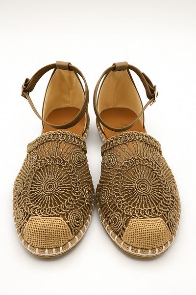 krm dünya ürünleri Handcrafted Elegance: Summer's Indispensable Straw Espadrille Sandals