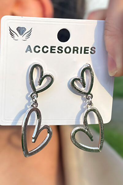 TAKIPORT أقراط متدلية على شكل قلب