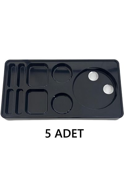 PRİVATE 5 Pieces Presentation Catering Tray Hotel Service Welcome 9 Compartment Plastic Tea Coffee Sugar Cup Compartment K