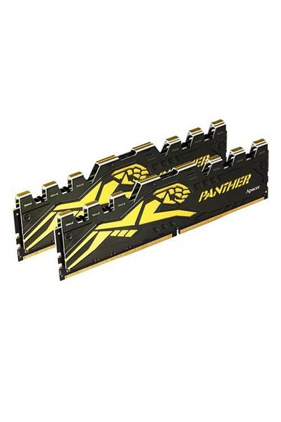 Apacer Panther Black-Gold 32Gb 2X16Gb 3200Mhz Cl16 Ddr4 Gaming Ram (Ah4U32G32C28Y7Gaa-2)