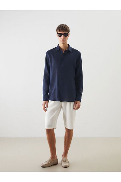 LC Waikiki Standard Fit Linen Blended Men's Shorts