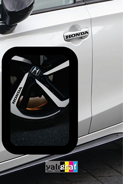 Yalıgraf Reklam Tabela Honda Door Handle & Rim Set of 10 Auto Sticker 10X1,3 cm
