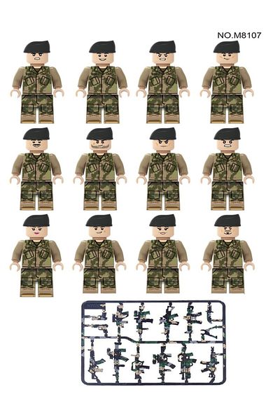 marimari 12Pcs Special Force Soldiers Compatible Building Blocks Set Is Like Visual