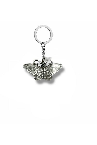 Herşey Nota Unisex Keychain with Butterfly Figure |   Metal |   Elegant and Stylish Design