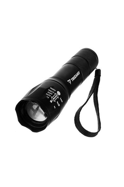ISO TRADE Lanterna Aluminiu, Led Cree, Powerbank, Zoom, 5 W, Usb, Trizand