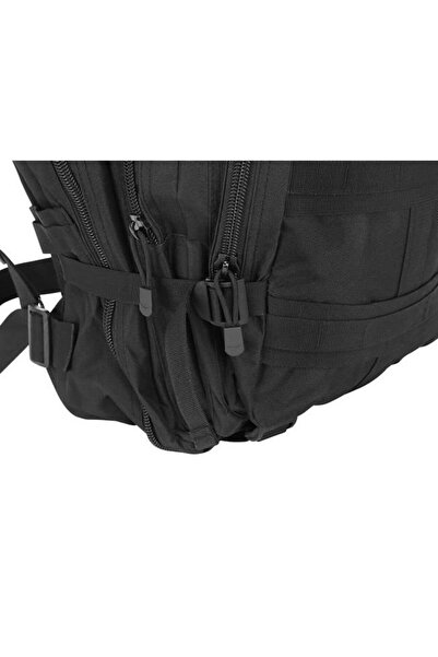 ISO TRADE Tactical backpack/sack, 5 compartments, 600D polyester, black, 38 L, 37x29x55 cm, Isotrade