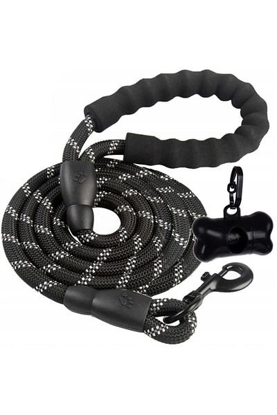 ISO TRADE Lesa pentru caini, Purlov, PP, reflectorizanta, cu carabiniera, 5 m