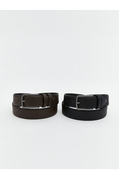 LC Waikiki Ανδρική ζώνη Leather Look 2 τεμαχίων
