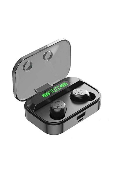 SIKS Căști Bluetooth 5.3, T50, microfon dual de 45 mAh, apeluri HD, afișaj LED inteligent, wireless