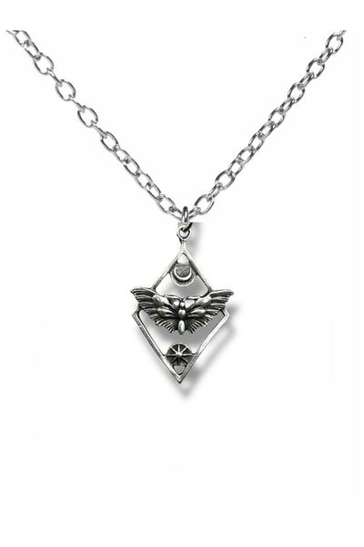 Herşey Nota Butterfly, Moon and Sun Figured Talisman Unisex Necklace | Meaningful Design with 60 cm Chain