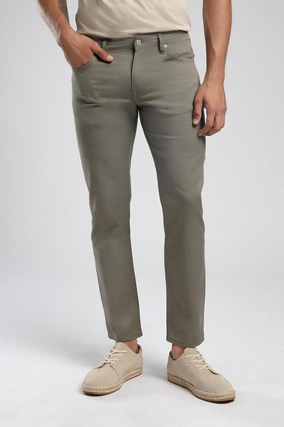 Lee Cooper Jagger Normal Waist Slim Fit Straight Leg Khaki Men's Trousers
