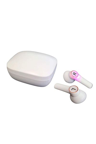 SIKS Căști audio wireless ®, Bluetooth, microfon încorporat, stereo, stație de încărcare, albe